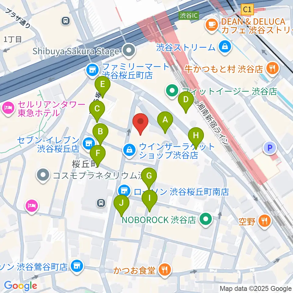 渋谷ホール&スタジオ周辺の駐車場・コインパーキング一覧地図