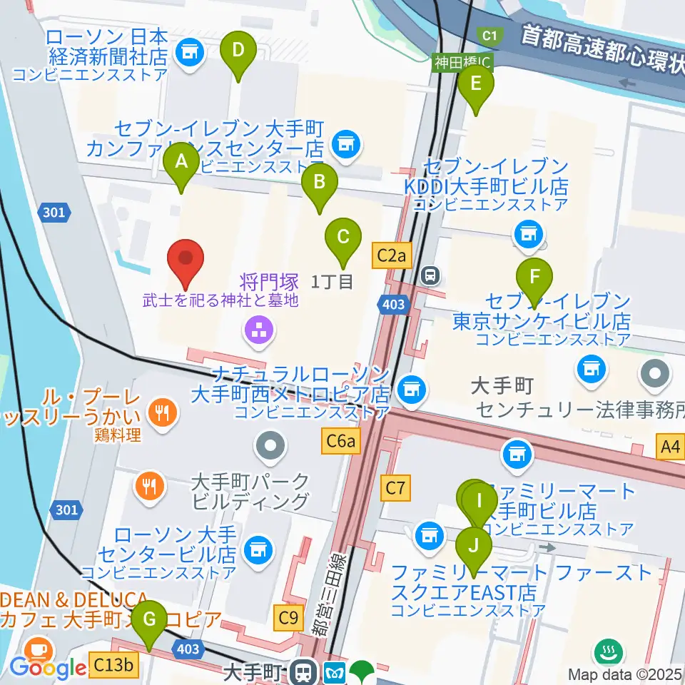 大手町三井ホール周辺の駐車場・コインパーキング一覧地図