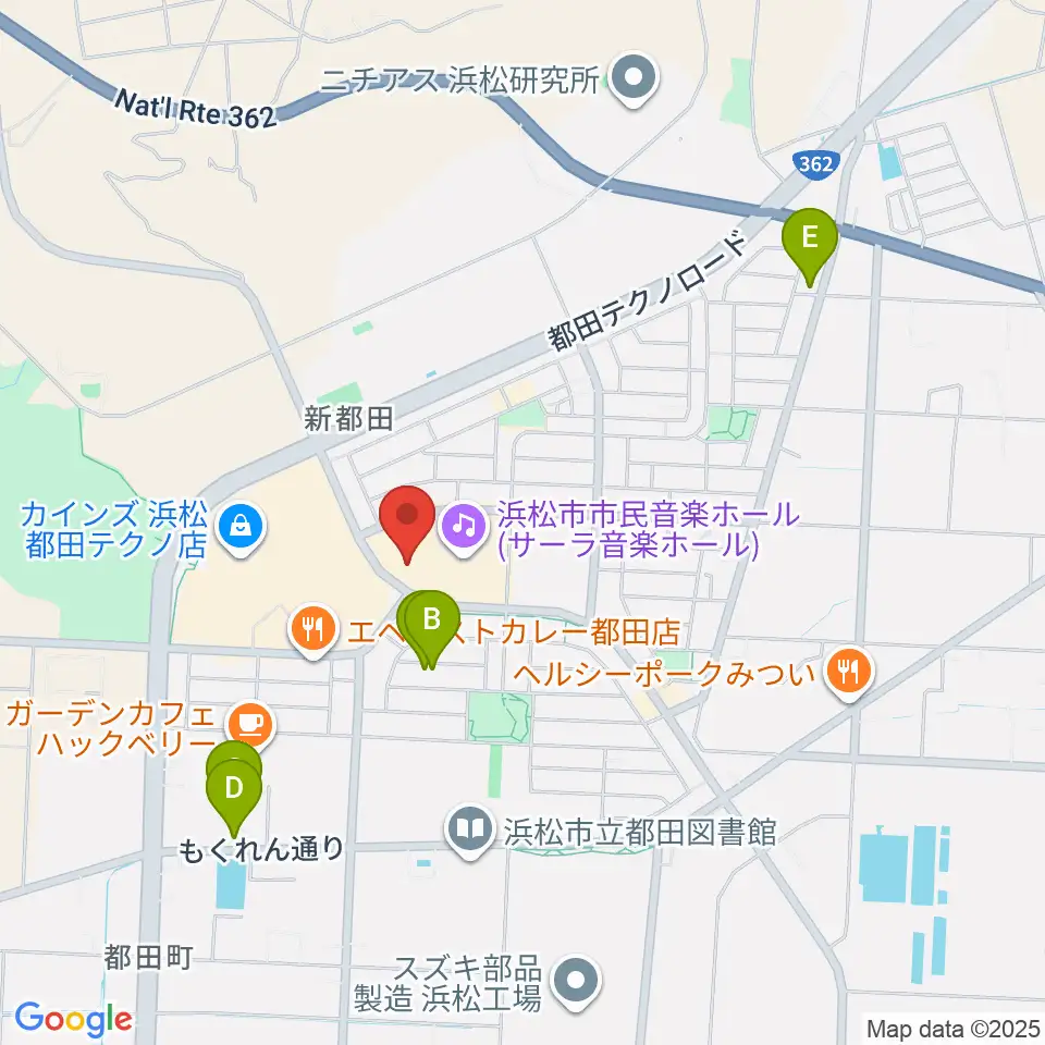 サーラ音楽ホール周辺の駐車場・コインパーキング一覧地図