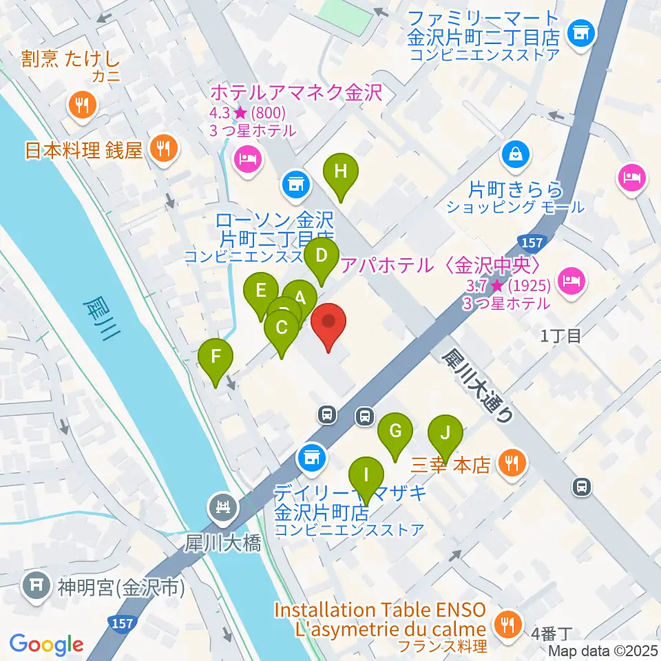 片町ash周辺の駐車場・コインパーキング一覧地図