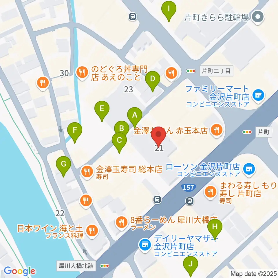 片町ash周辺の駐車場・コインパーキング一覧地図
