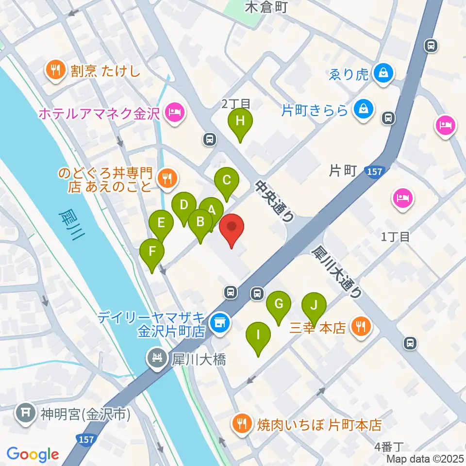 片町ash周辺の駐車場・コインパーキング一覧地図