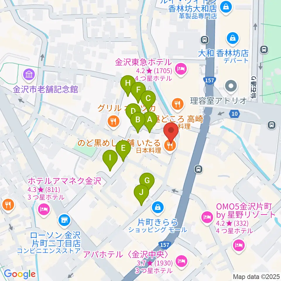 金沢MINSHIA周辺の駐車場・コインパーキング一覧地図