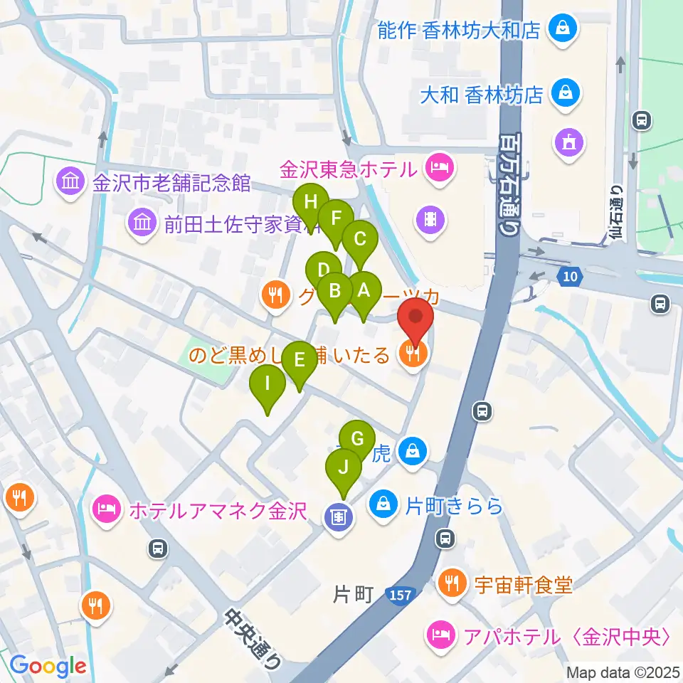 金沢MINSHIA周辺の駐車場・コインパーキング一覧地図