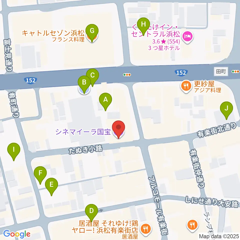浜松シネマイーラ周辺の駐車場・コインパーキング一覧地図