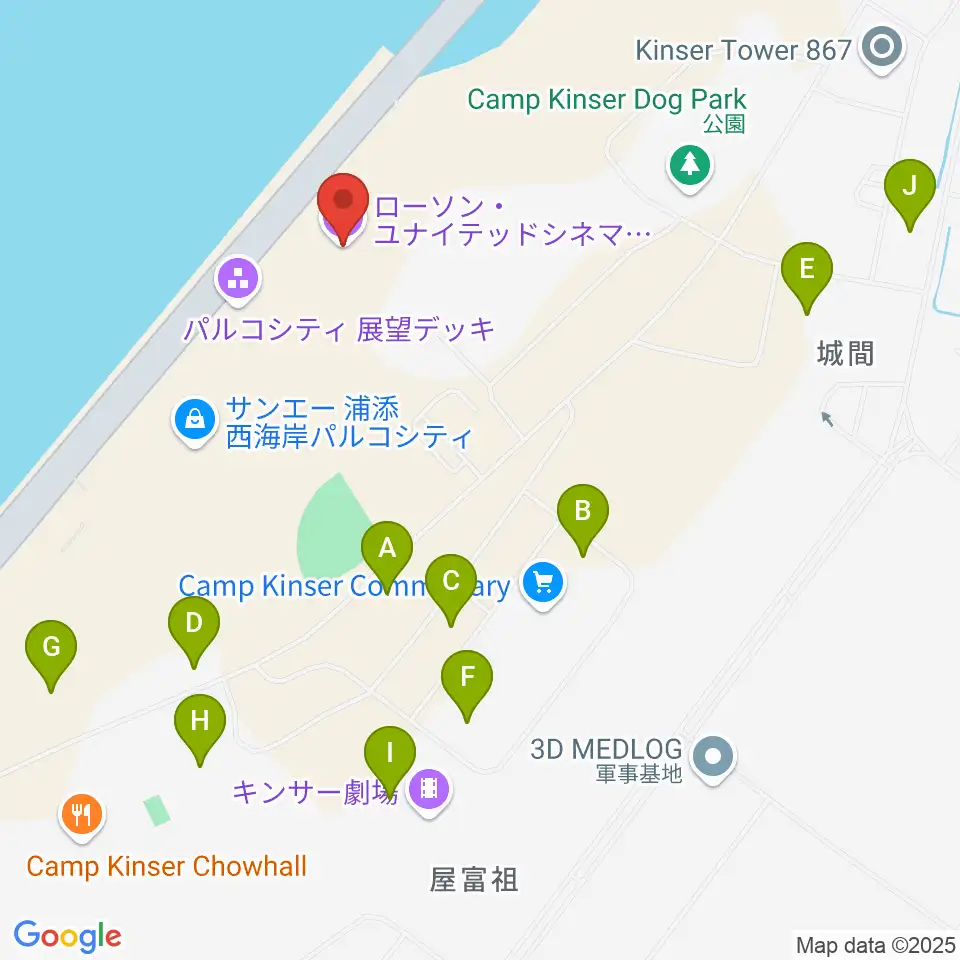 ローソン・ユナイテッドシネマPARCO CITY浦添周辺の駐車場・コインパーキング一覧地図