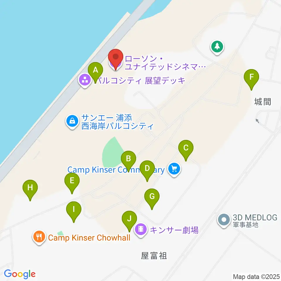ローソン・ユナイテッドシネマPARCO CITY浦添周辺の駐車場・コインパーキング一覧地図