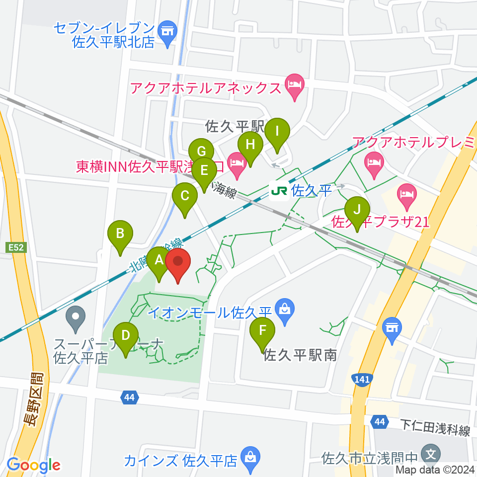 佐久平交流センター周辺の駐車場・コインパーキング一覧地図