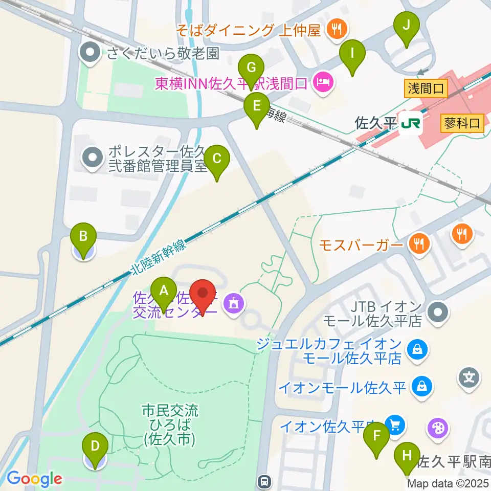 佐久平交流センター周辺の駐車場・コインパーキング一覧地図
