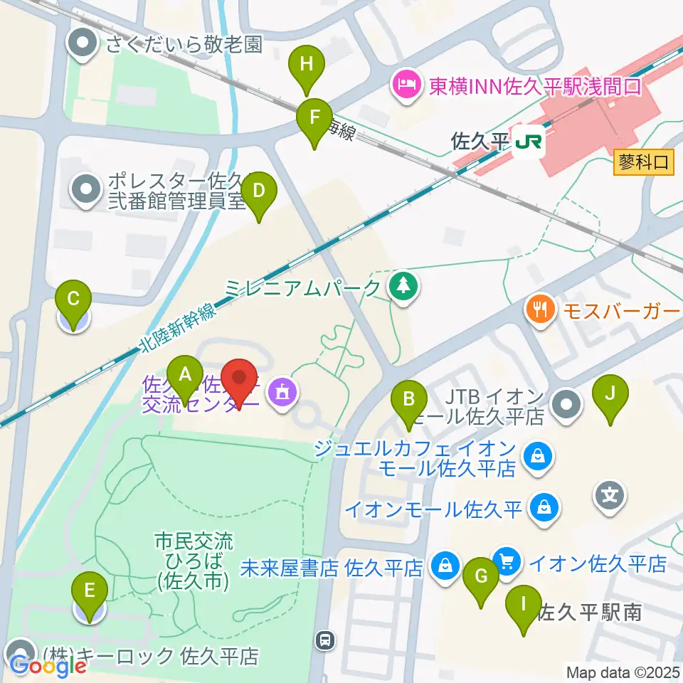 佐久平交流センター周辺の駐車場・コインパーキング一覧地図