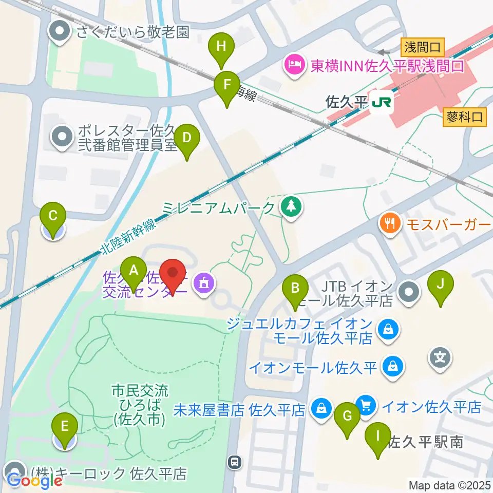 佐久平交流センター周辺の駐車場・コインパーキング一覧地図