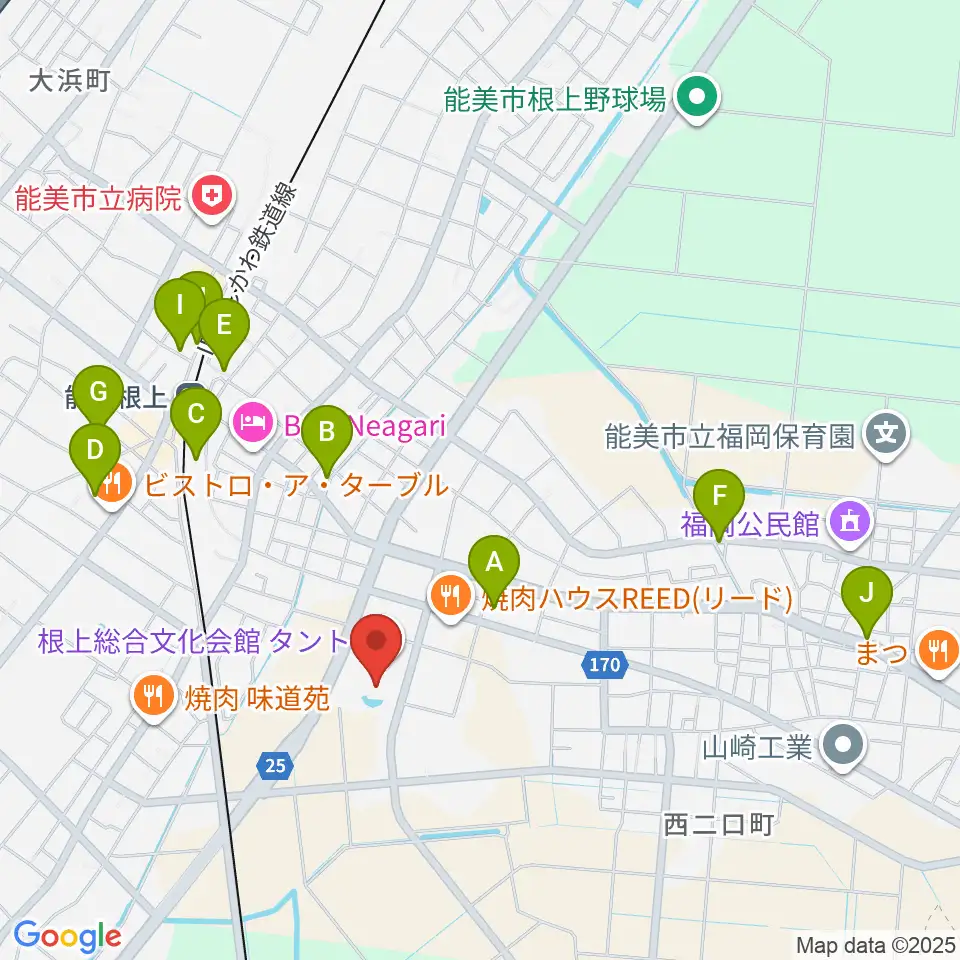 根上総合文化会館タント周辺の駐車場・コインパーキング一覧地図