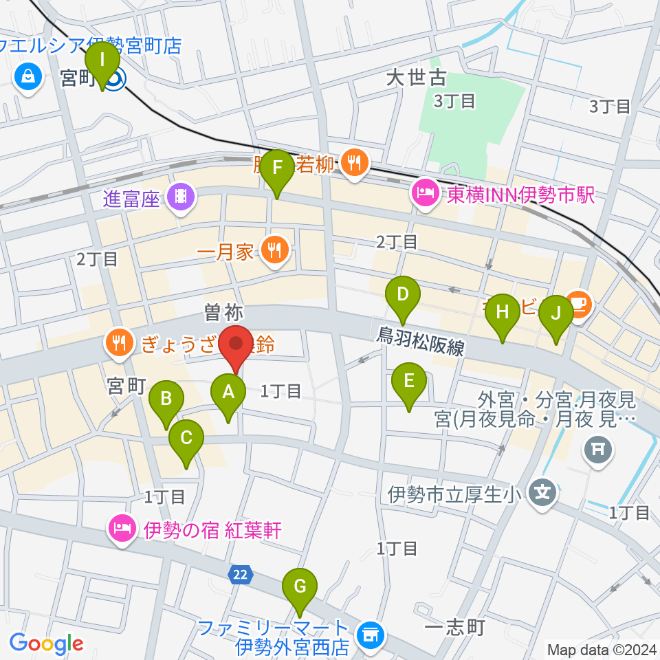 伊勢BARRET周辺の駐車場・コインパーキング一覧地図