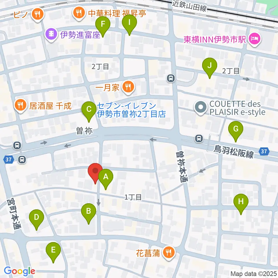 伊勢BARRET周辺の駐車場・コインパーキング一覧地図