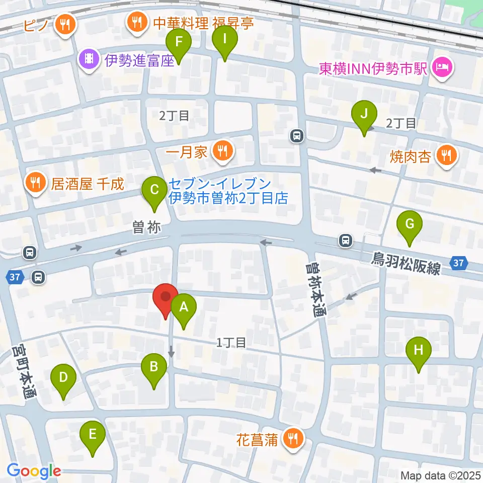 伊勢BARRET周辺の駐車場・コインパーキング一覧地図
