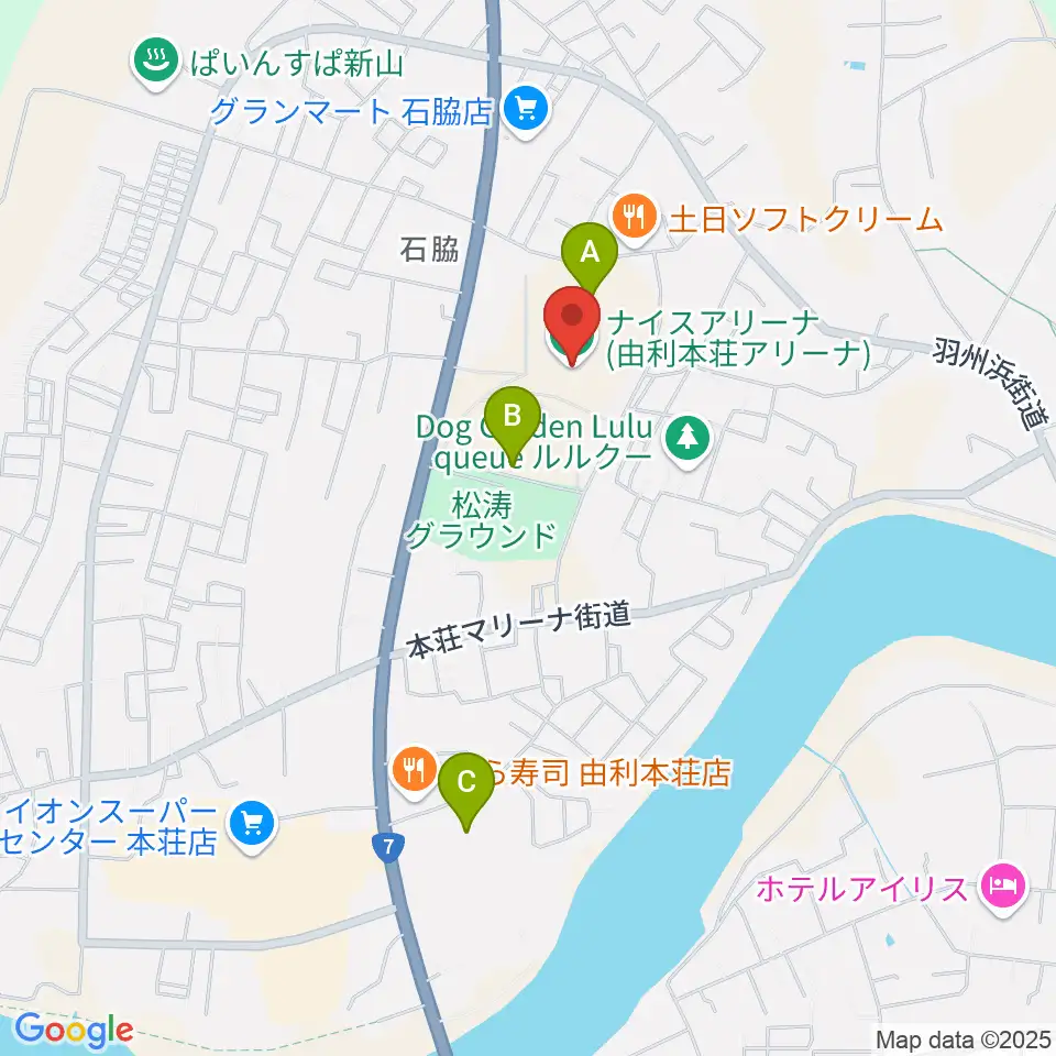 ナイスアリーナ周辺の駐車場・コインパーキング一覧地図