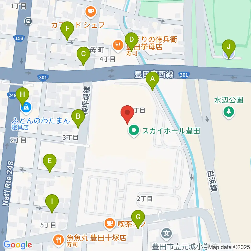 スカイホール豊田周辺の駐車場・コインパーキング一覧地図