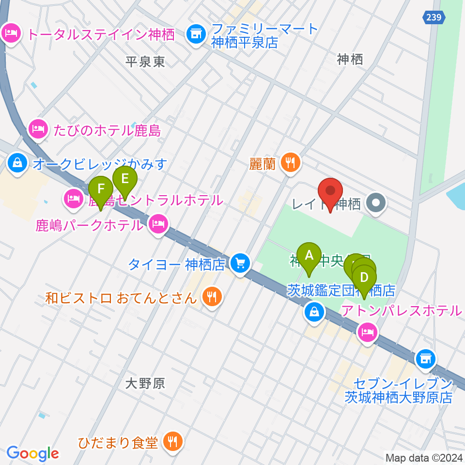 かみす防災アリーナ周辺の駐車場・コインパーキング一覧地図