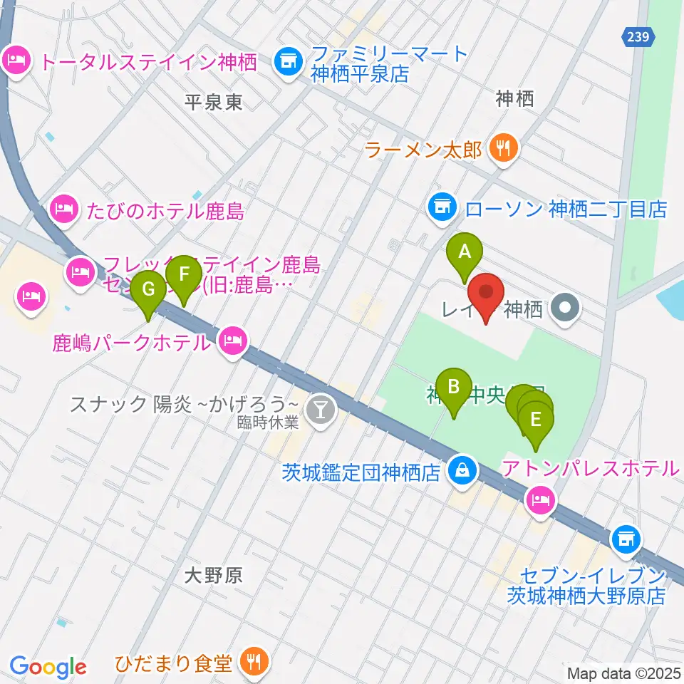 かみす防災アリーナ周辺の駐車場・コインパーキング一覧地図