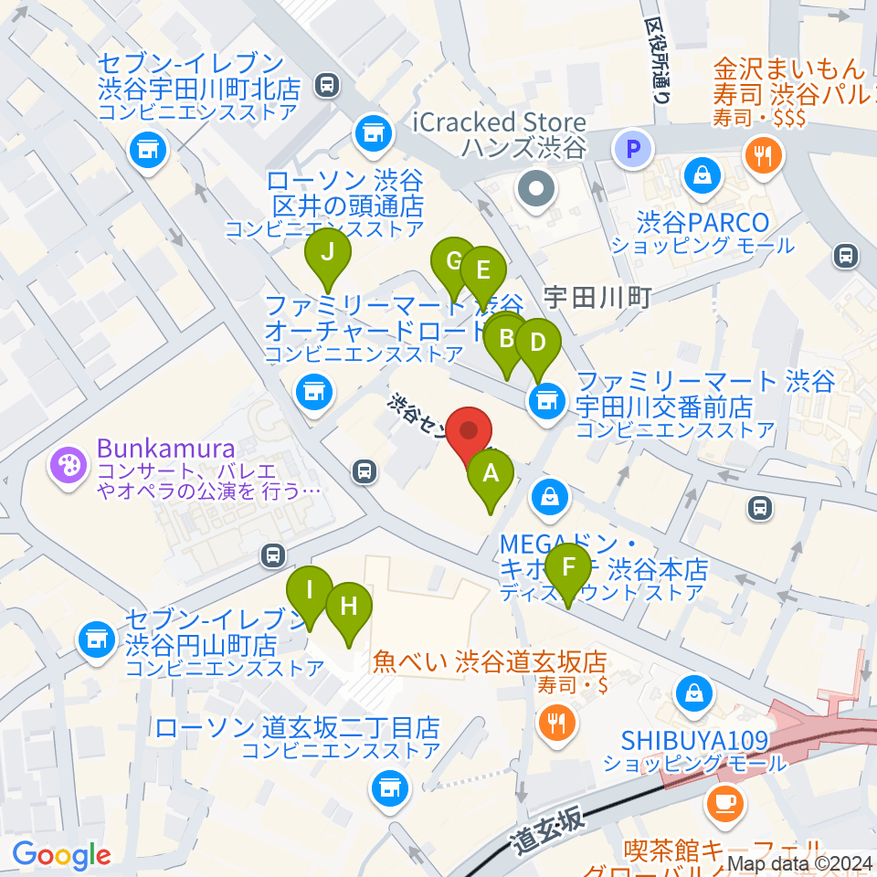 ビーツ渋谷周辺の駐車場・コインパーキング一覧地図