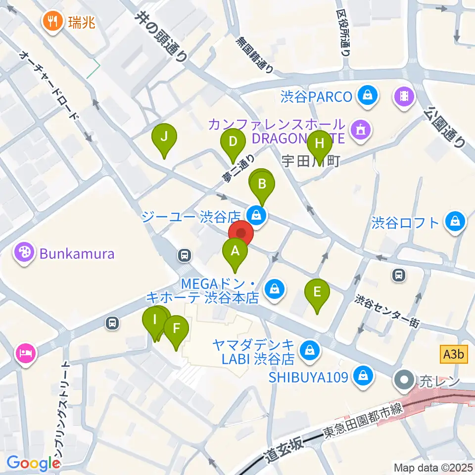 ビーツ渋谷周辺の駐車場・コインパーキング一覧地図