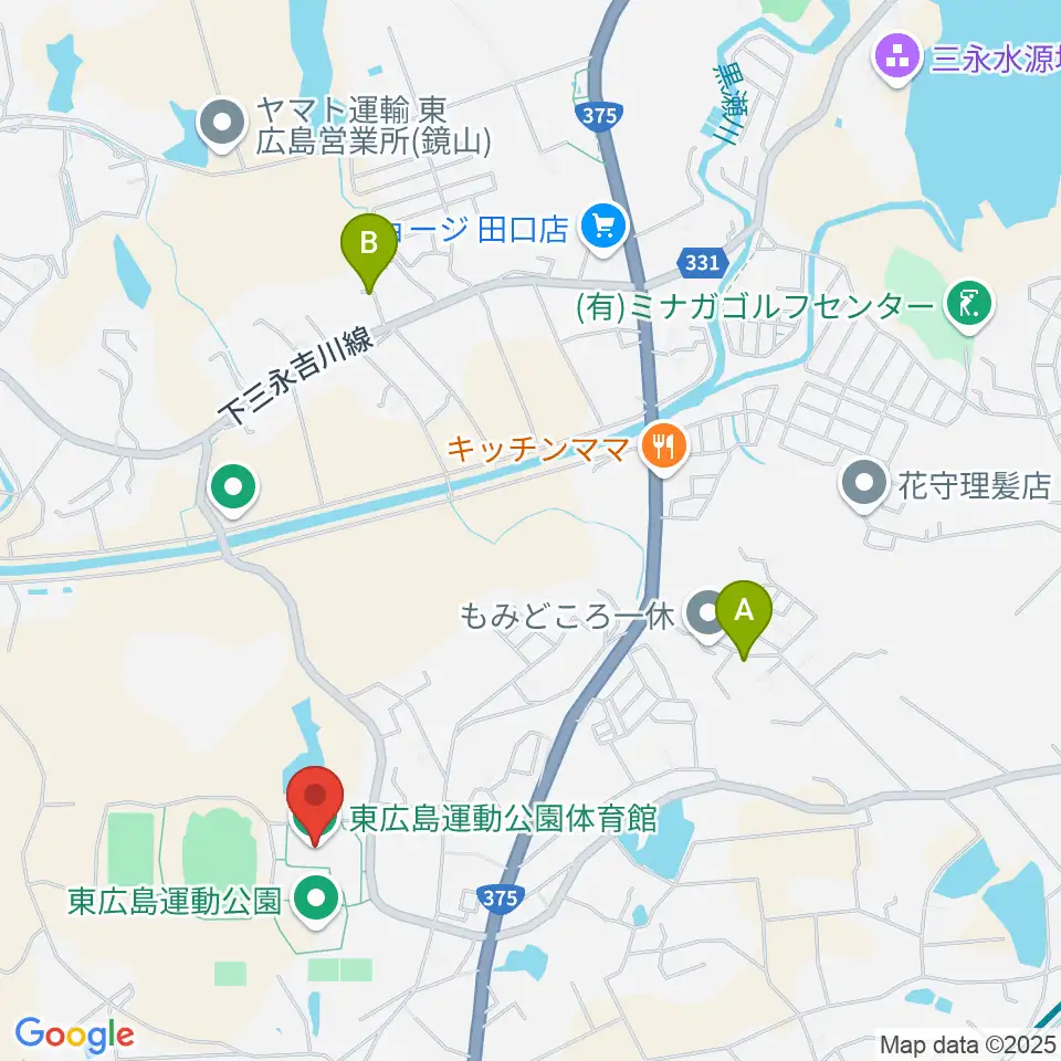 東広島運動公園体育館周辺の駐車場・コインパーキング一覧地図