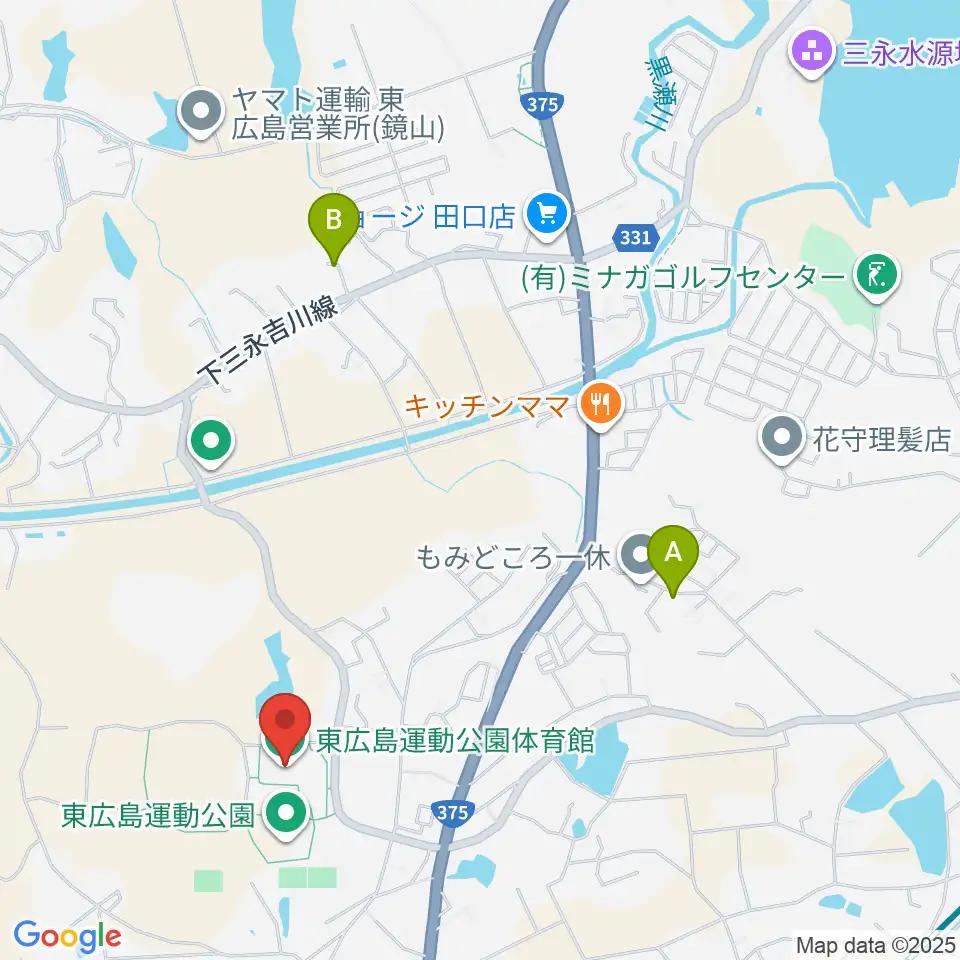 東広島運動公園体育館周辺の駐車場・コインパーキング一覧地図