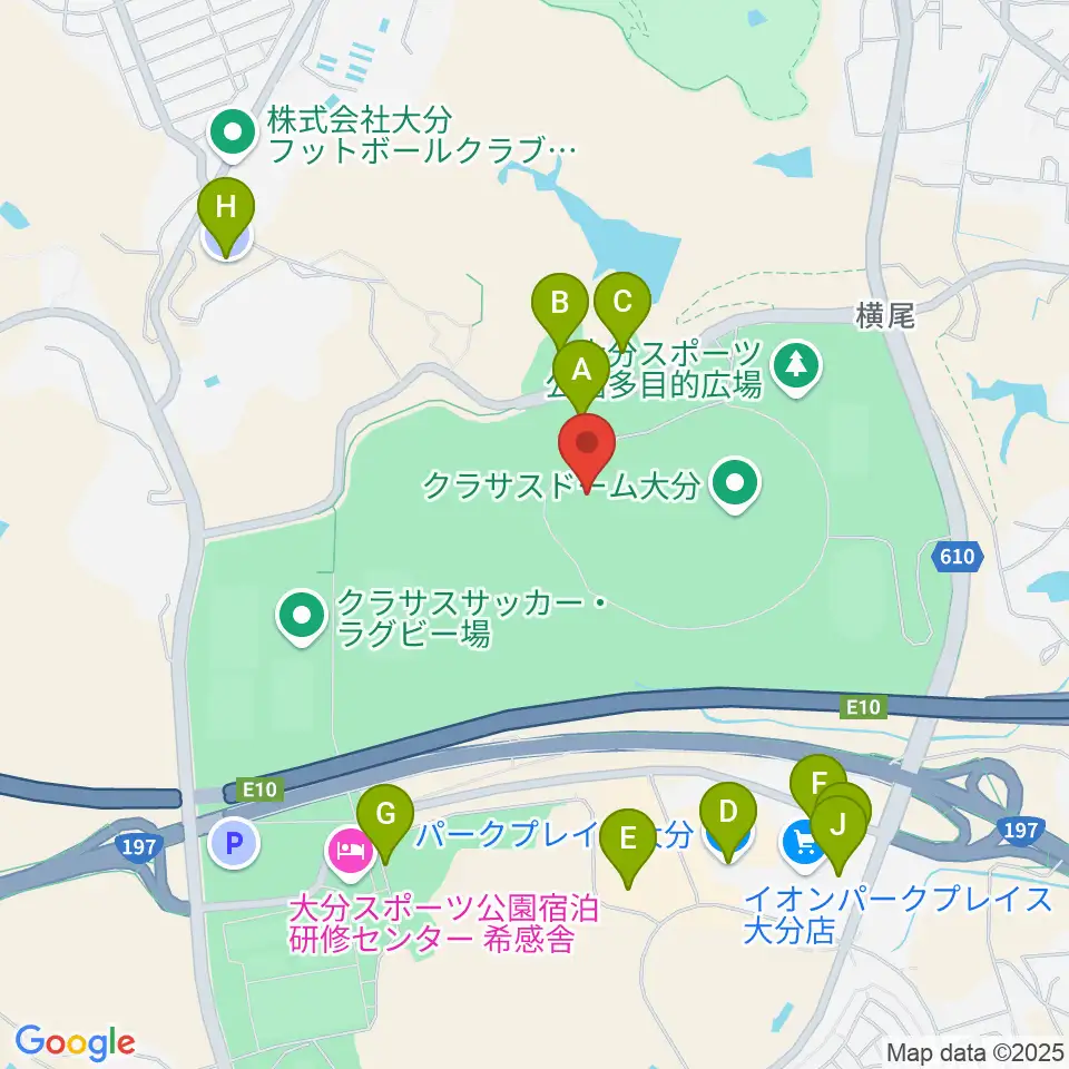 クラサス武道スポーツセンター周辺の駐車場・コインパーキング一覧地図