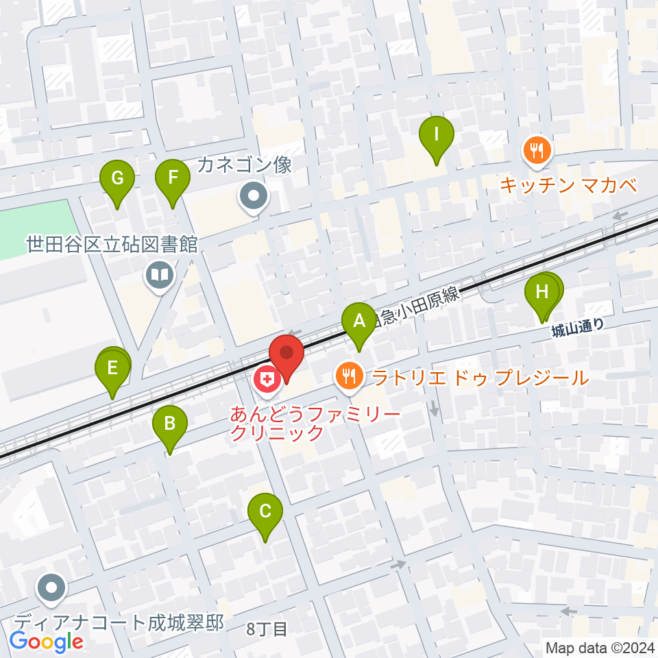 アブリールスタジオ周辺の駐車場・コインパーキング一覧地図