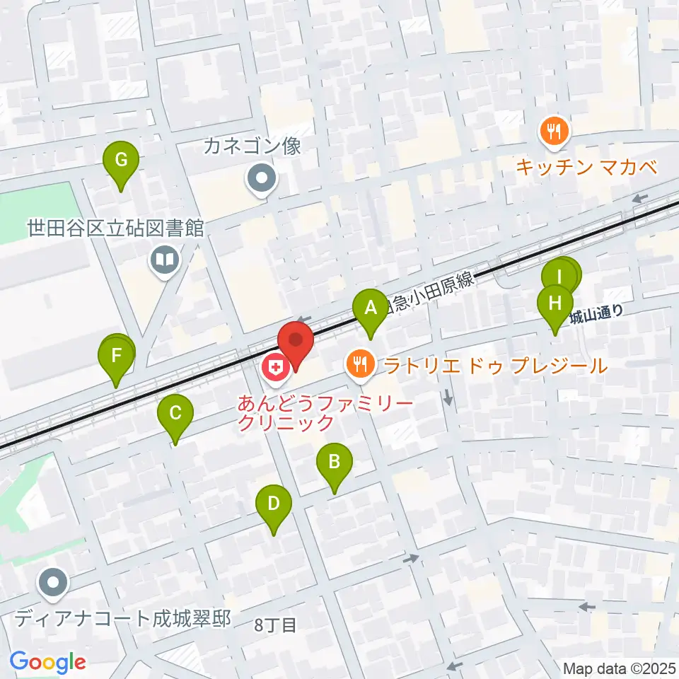 アブリールスタジオ周辺の駐車場・コインパーキング一覧地図