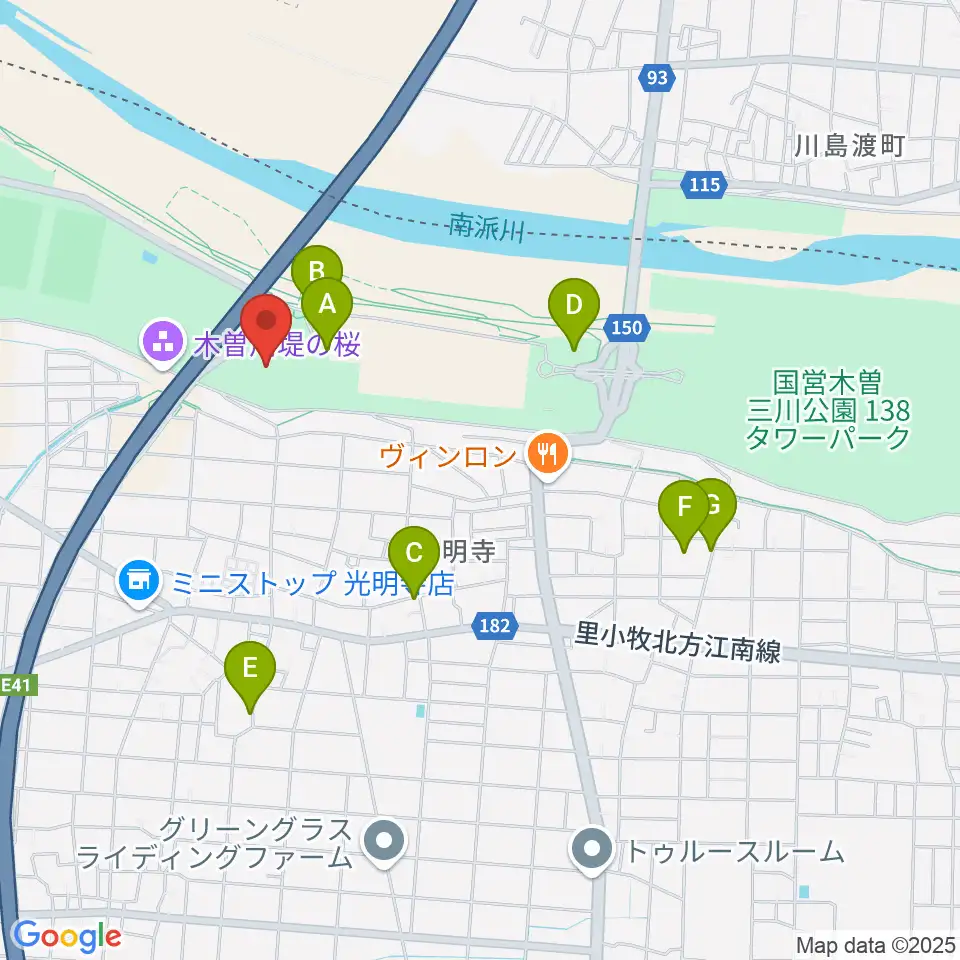 一宮市総合体育館 いちい信金アリーナ周辺の駐車場・コインパーキング一覧地図
