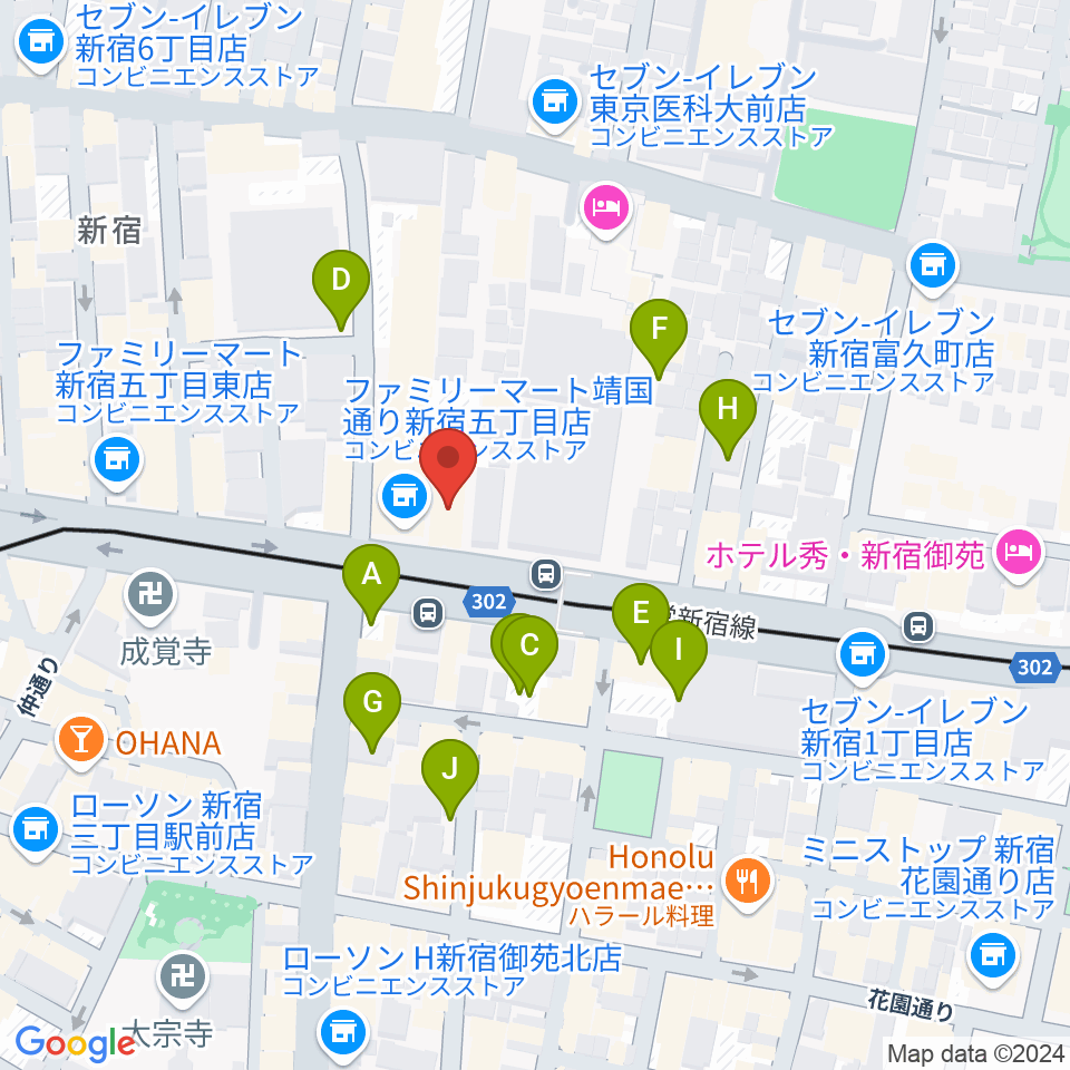 新宿アットシアター周辺の駐車場・コインパーキング一覧地図