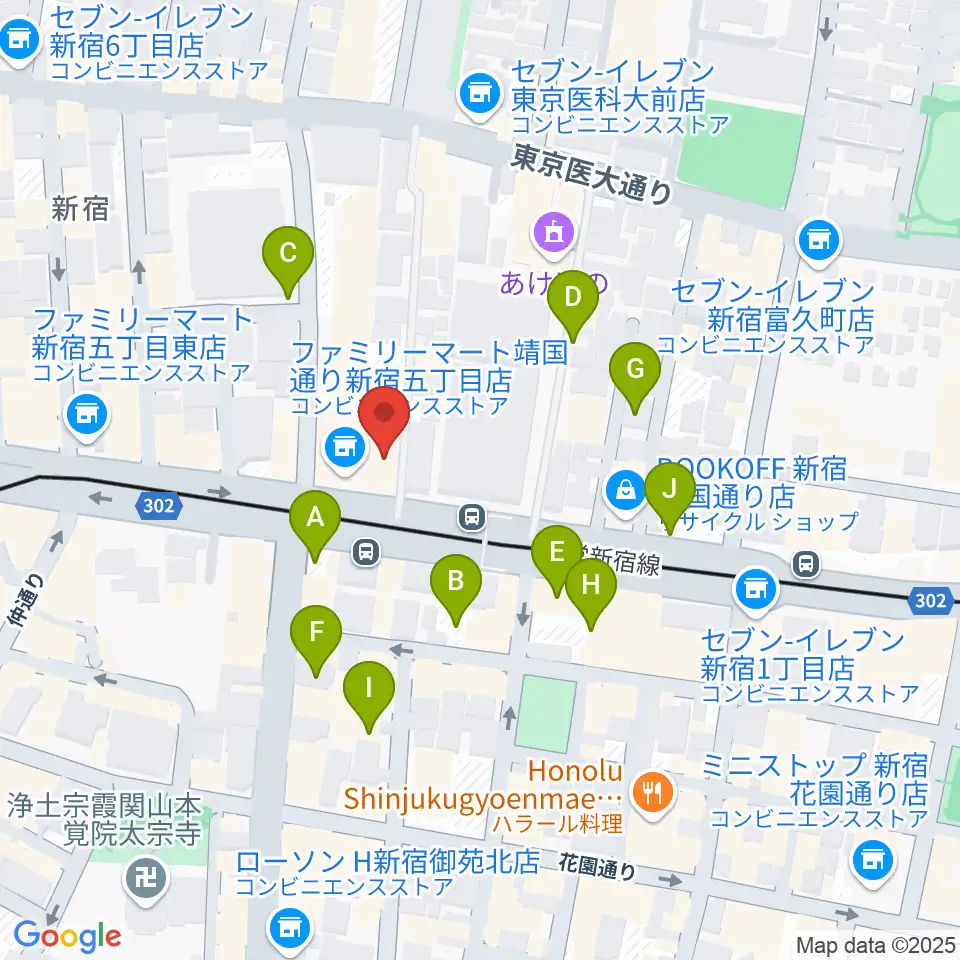 新宿アットシアター周辺の駐車場・コインパーキング一覧地図