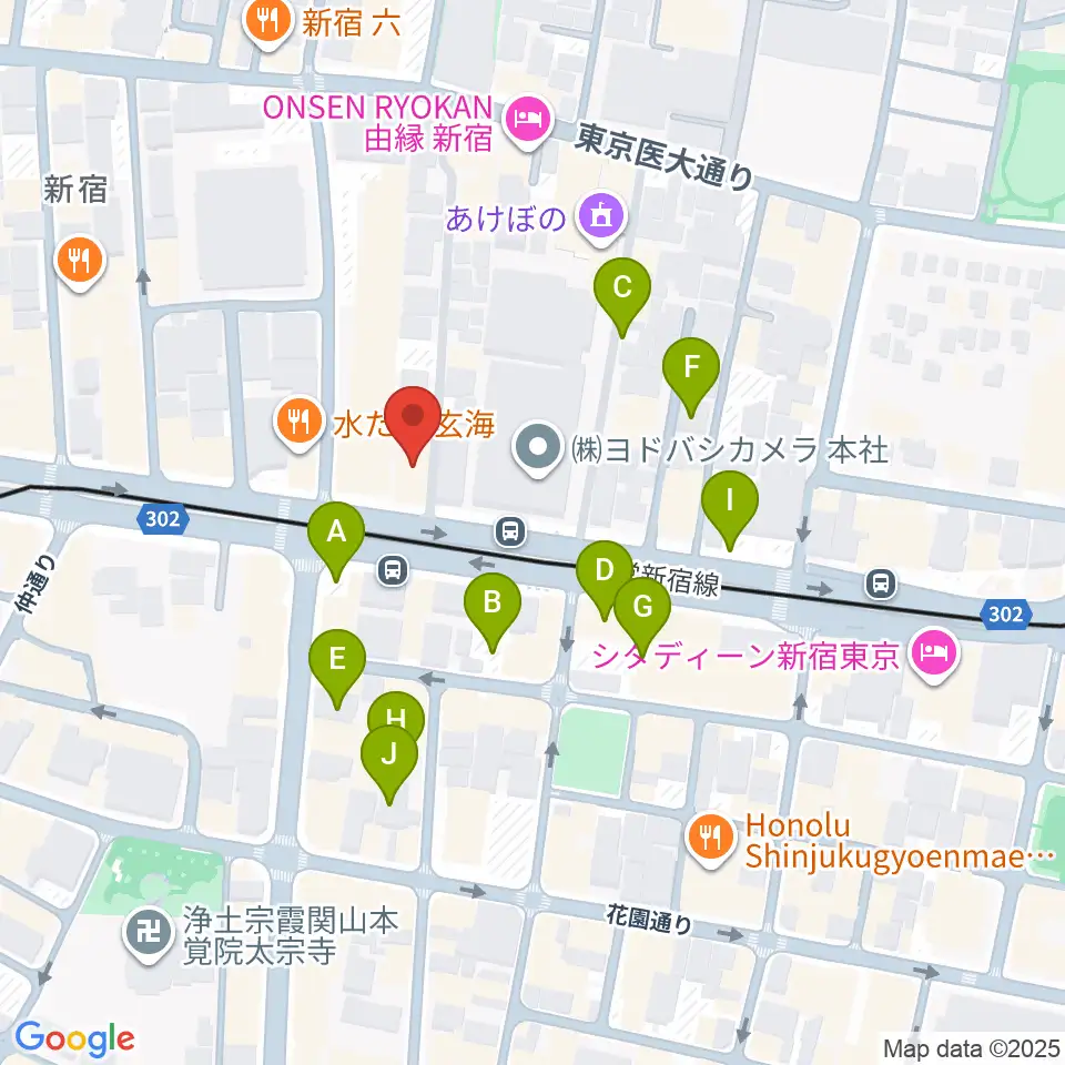 新宿アットシアター周辺の駐車場・コインパーキング一覧地図