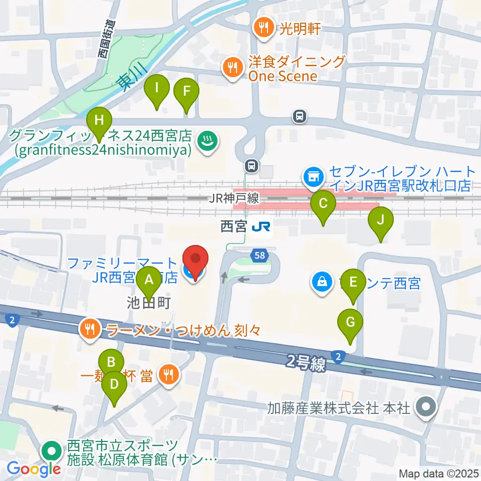石井音楽教室周辺の駐車場・コインパーキング一覧地図