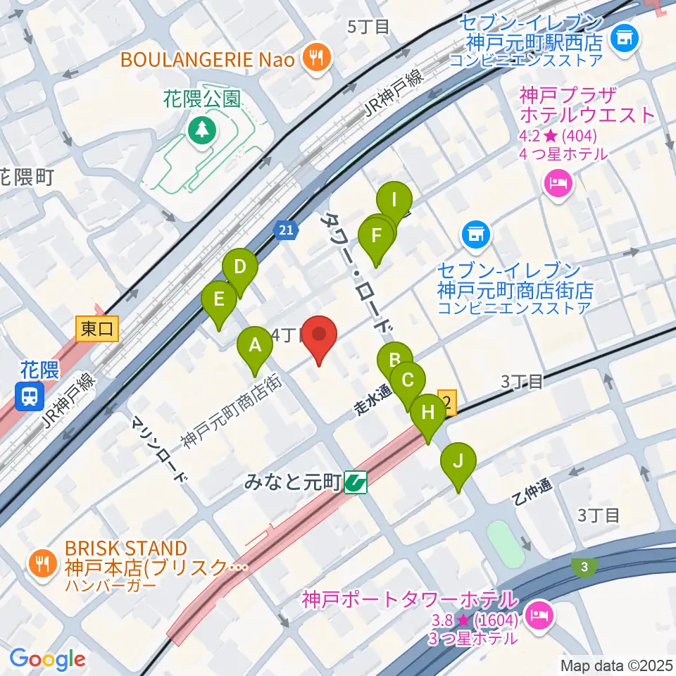 元町映画館周辺の駐車場・コインパーキング一覧地図