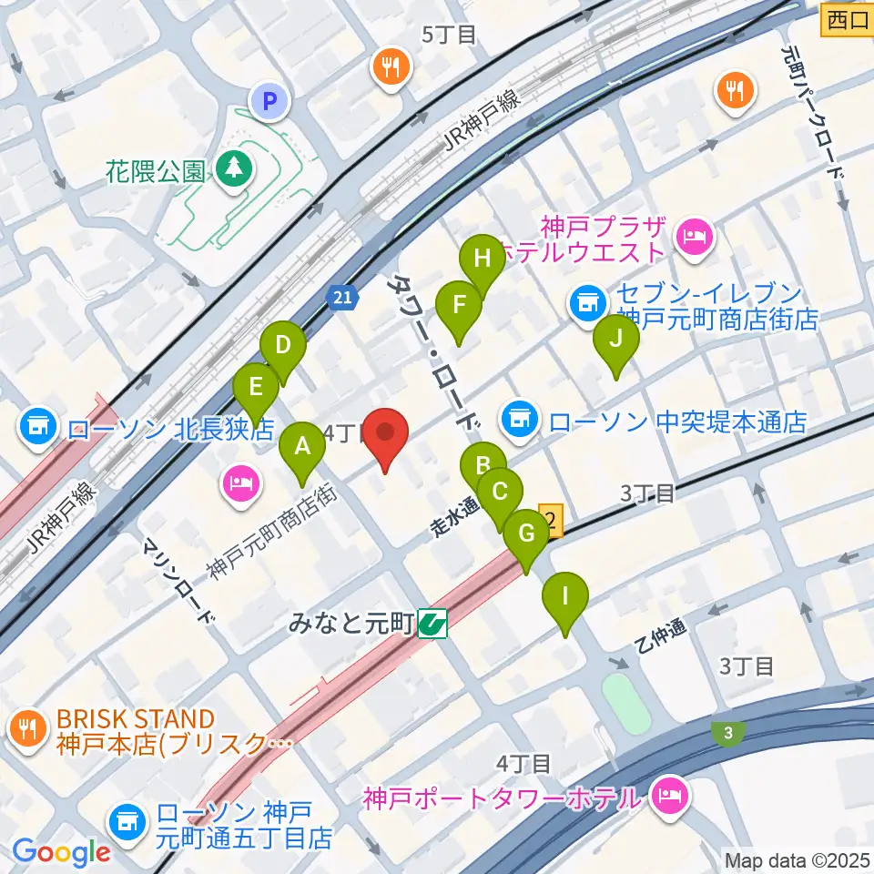 元町映画館周辺の駐車場・コインパーキング一覧地図