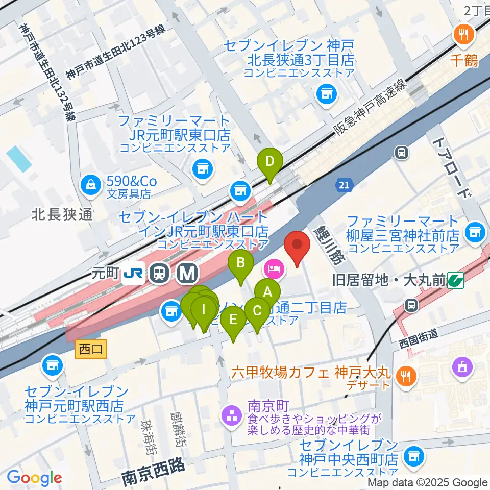 りずむぼっくす神戸元町店周辺の駐車場・コインパーキング一覧地図