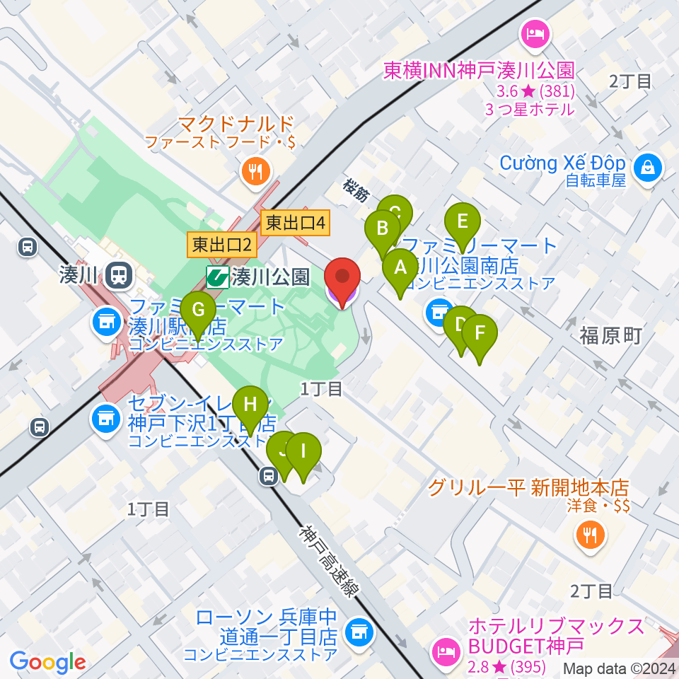 パルシネマしんこうえん周辺の駐車場・コインパーキング一覧地図