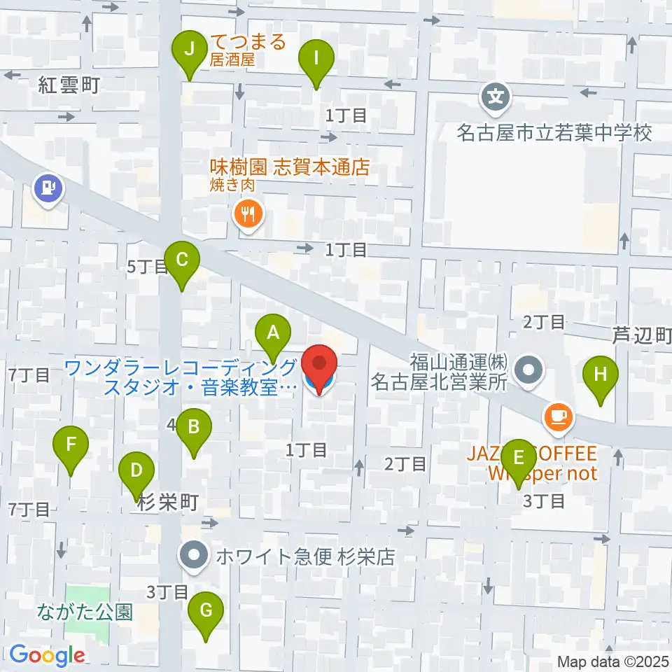 wanderer studio周辺の駐車場・コインパーキング一覧地図