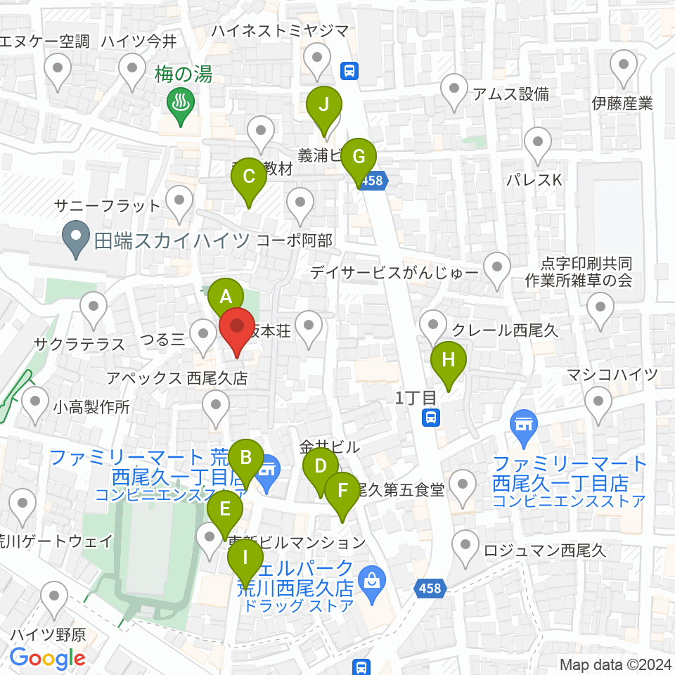 みらい音楽スタジオ周辺の駐車場・コインパーキング一覧地図