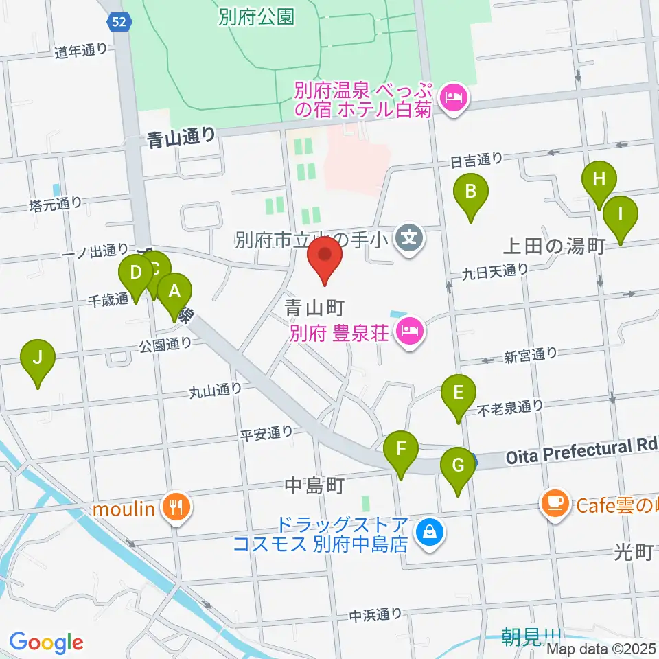 べっぷアリーナ周辺の駐車場・コインパーキング一覧地図