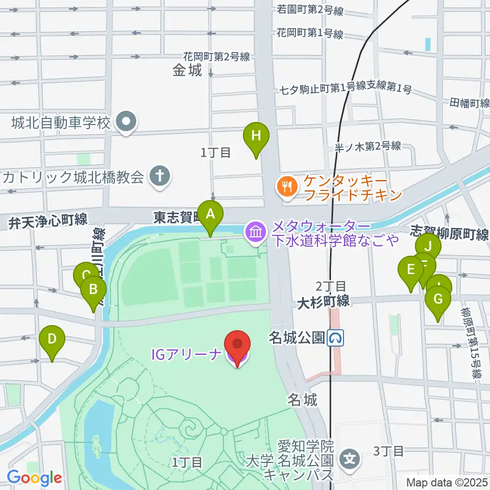 IGアリーナ周辺の駐車場・コインパーキング一覧地図