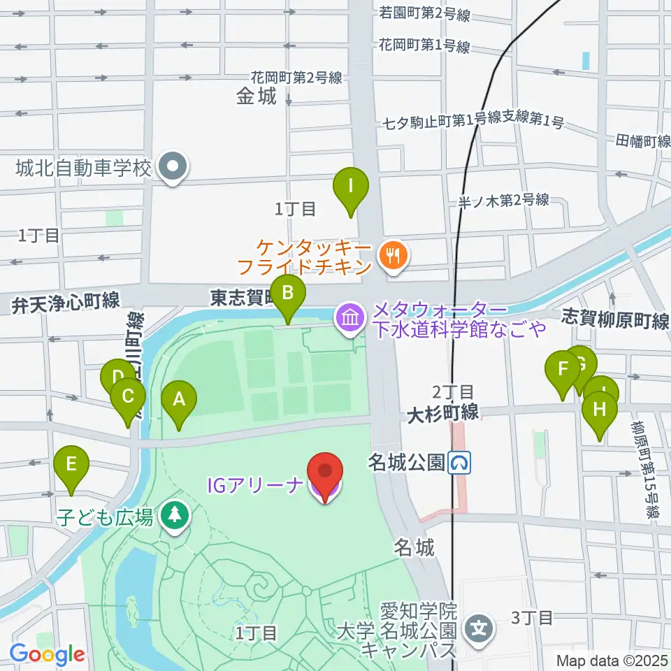 IGアリーナ周辺の駐車場・コインパーキング一覧地図