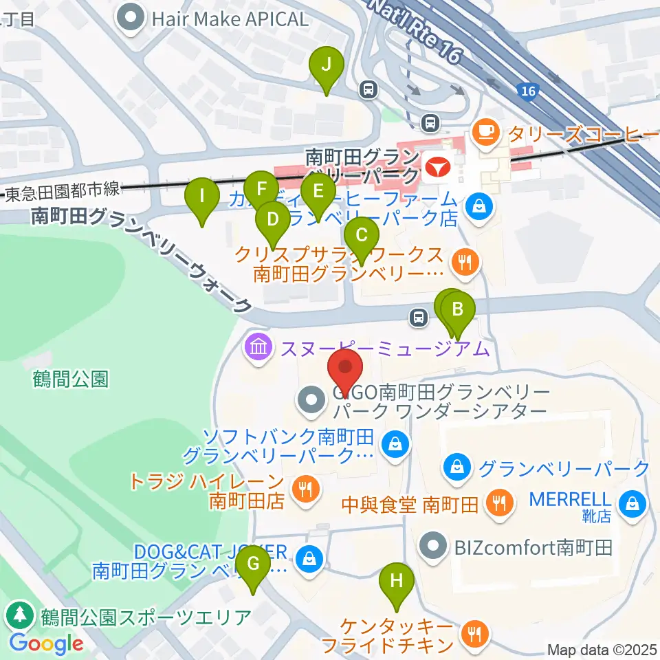 109シネマズグランベリーパーク周辺の駐車場・コインパーキング一覧地図