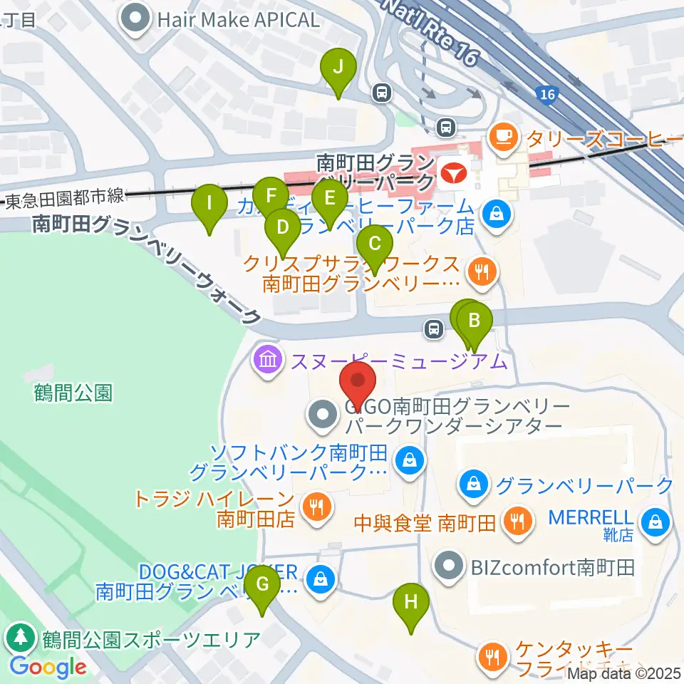 109シネマズグランベリーパーク周辺の駐車場・コインパーキング一覧地図