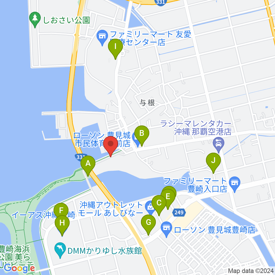 豊見城市民体育館周辺の駐車場・コインパーキング一覧地図