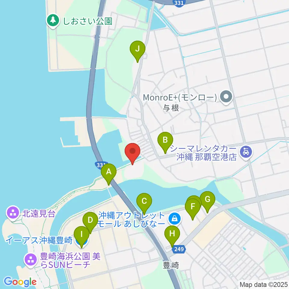 豊見城市民体育館周辺の駐車場・コインパーキング一覧地図