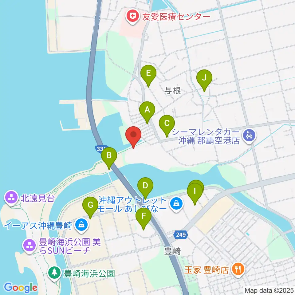 豊見城市民体育館周辺の駐車場・コインパーキング一覧地図