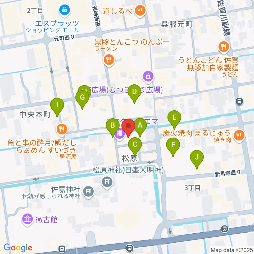 佐賀シアター・シエマ周辺の駐車場・コインパーキング一覧地図